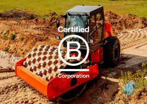 Heavy Machinery with B Corp Logo